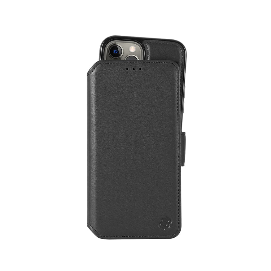 Leather Wallet iPhone 12 Pro Svart