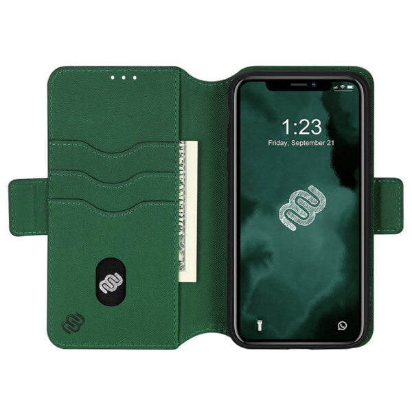 Saffiano Wallet Green iPhone 11 -XR 2