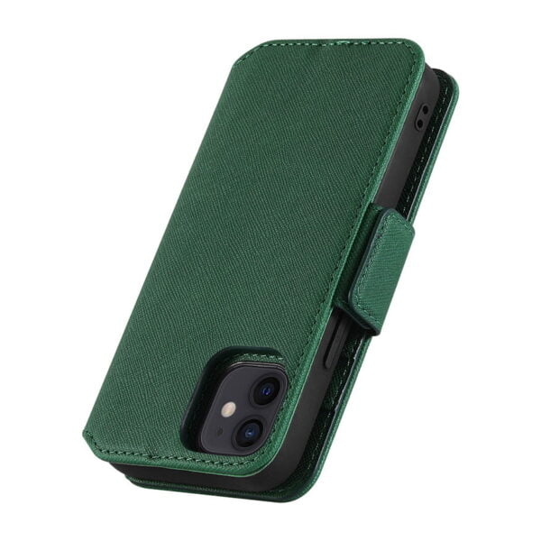 Saffiano Wallet Green iPhone 12 Mini 5