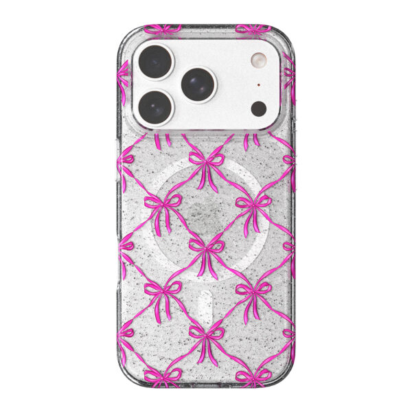 Nude Poly MagSafe - Glitter Bows - iPhone 17 Pro