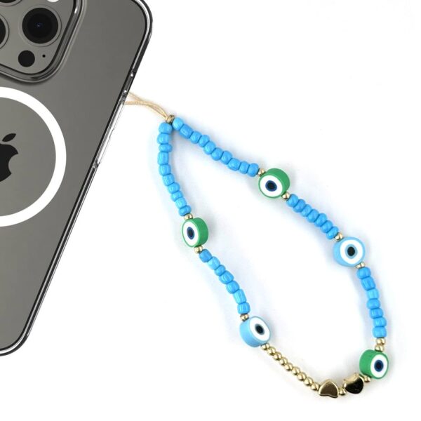 Phone Charm - Blue Pearls