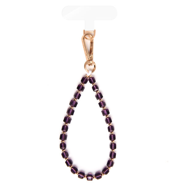 Phone Wrist Strap Crystal Chain Purple