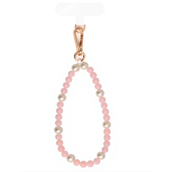 Phone Wrist Strap Round Pearls Pink