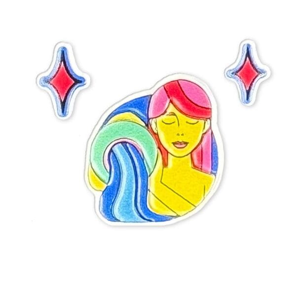 Puffy Stickers Zodiac Signs - Aquarius