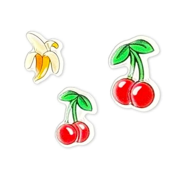 Puffy Stickers - Cherry & Banana
