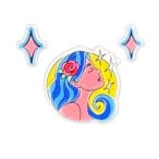 Puffy Stickers Virgo