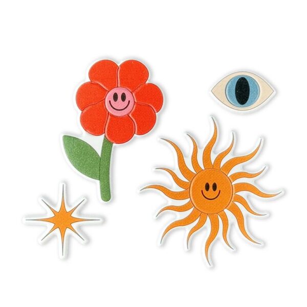 Puffy Stickers - Retro Flower